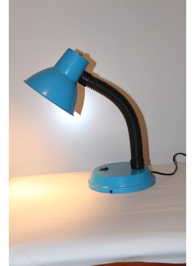 Table lamp with flexible arm moves 360 degree-baby blue color - Image 1
